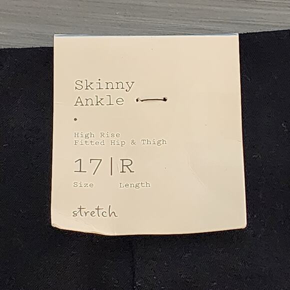 A New Day Skinny Ankle Pants High Rise Black Stretchy Pull On Size 17 R - Picture 6 of 13